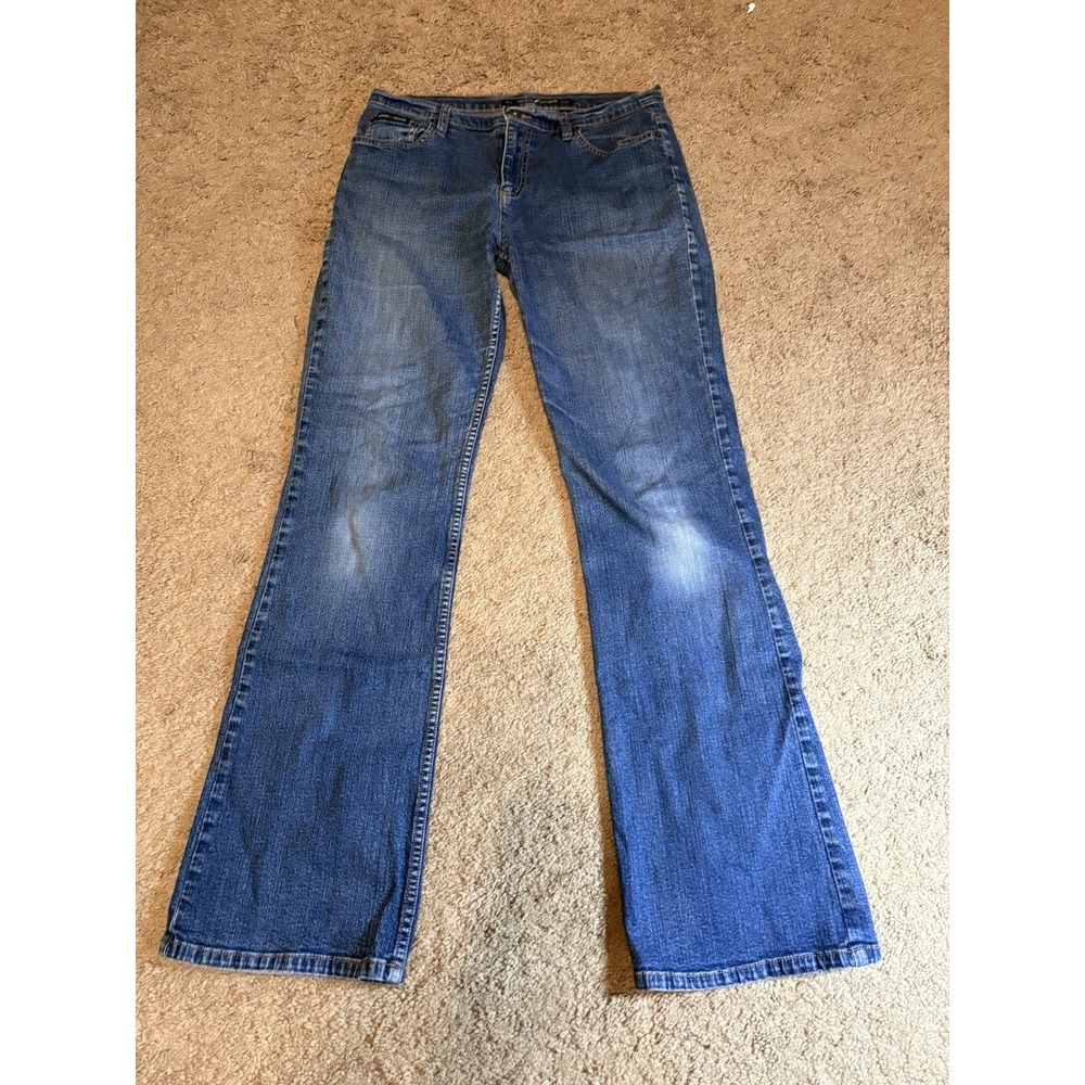DKNY Jeans Women's Size 8R Blue Straight Leg Medium Wash‎ Mid Rise Preppy